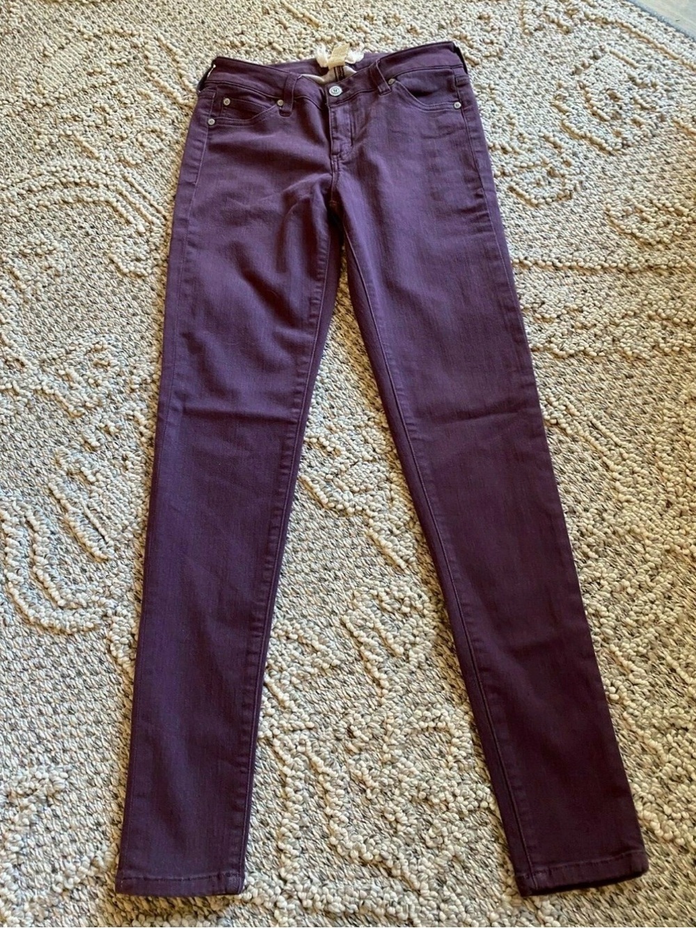 Altar'd State Size 27/5 Wine Plum Cotton Skinny Jeans-032